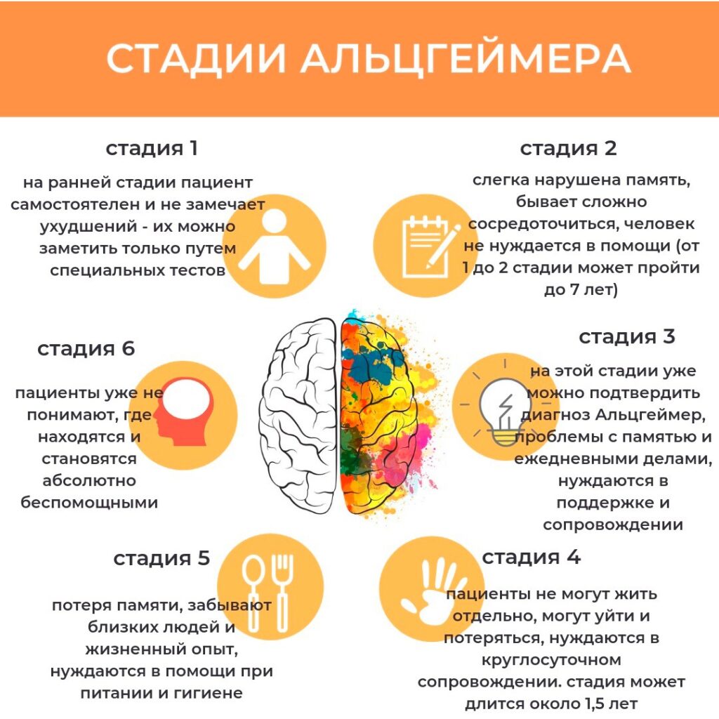стадии до тяжелой деменции с указанием симптомов
